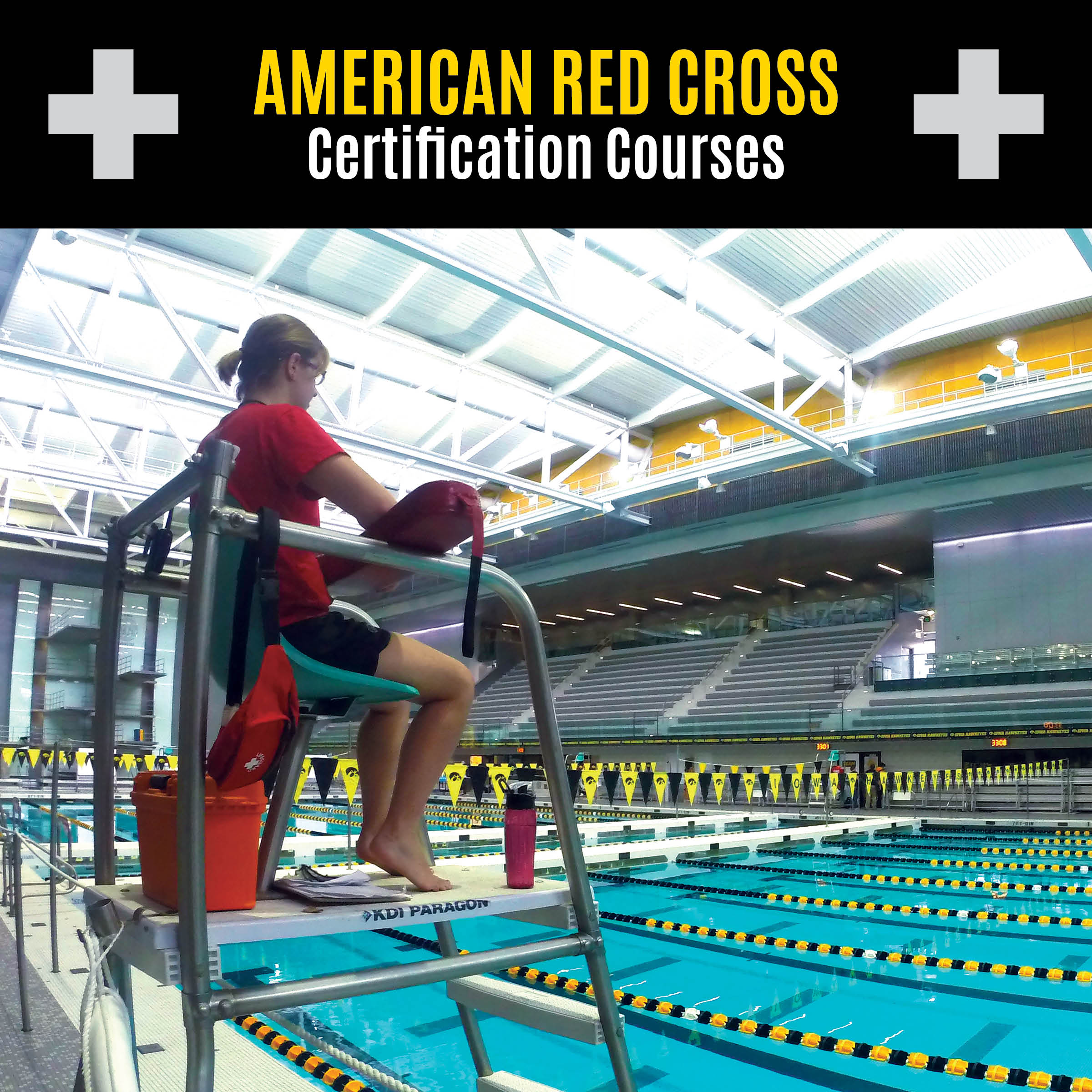 American Red Cross Certification Classes ID: lifeguard sitting in high chair