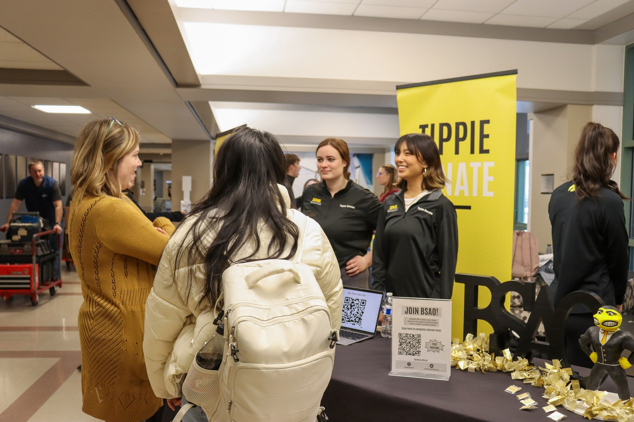 photo of students talking