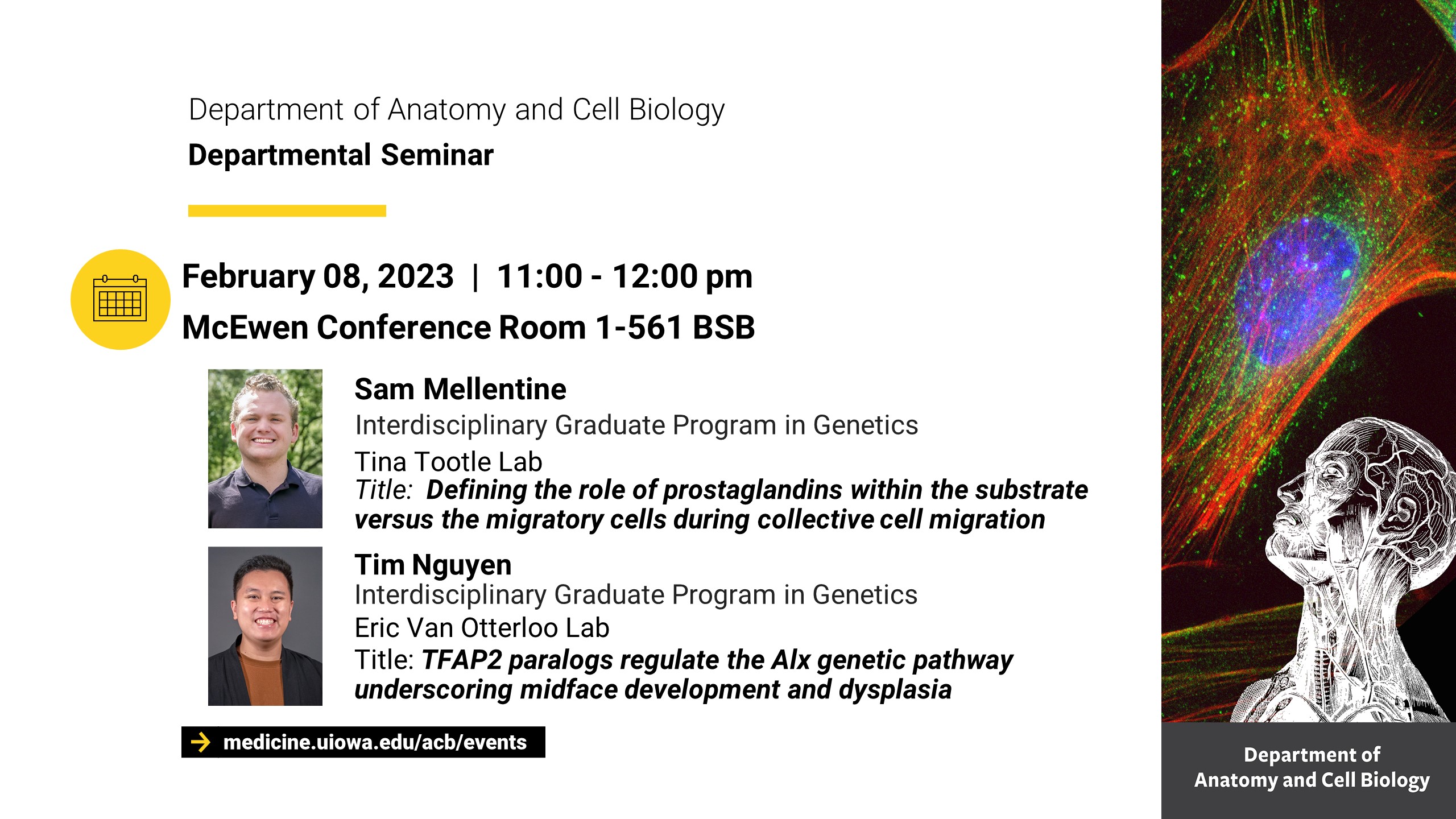 Department of Anatomy and Cell Biology Seminar Series