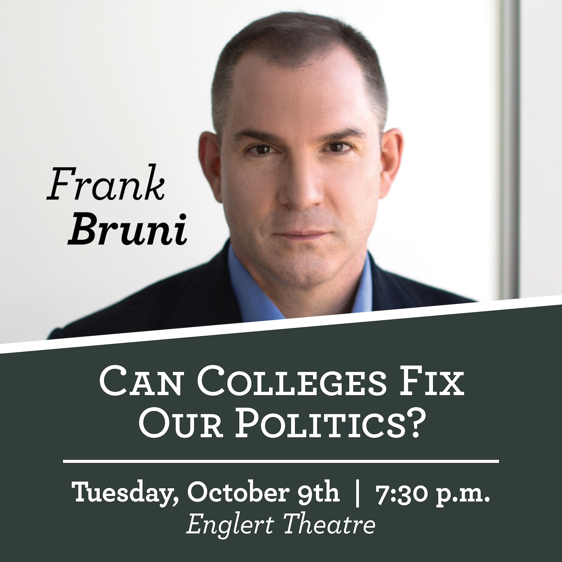 Lecture Committee Presents Frank Bruni promotional image