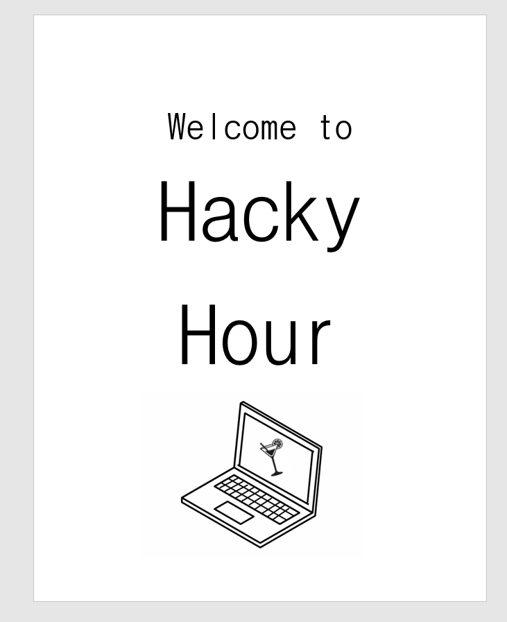 Hacky Hour promotional image