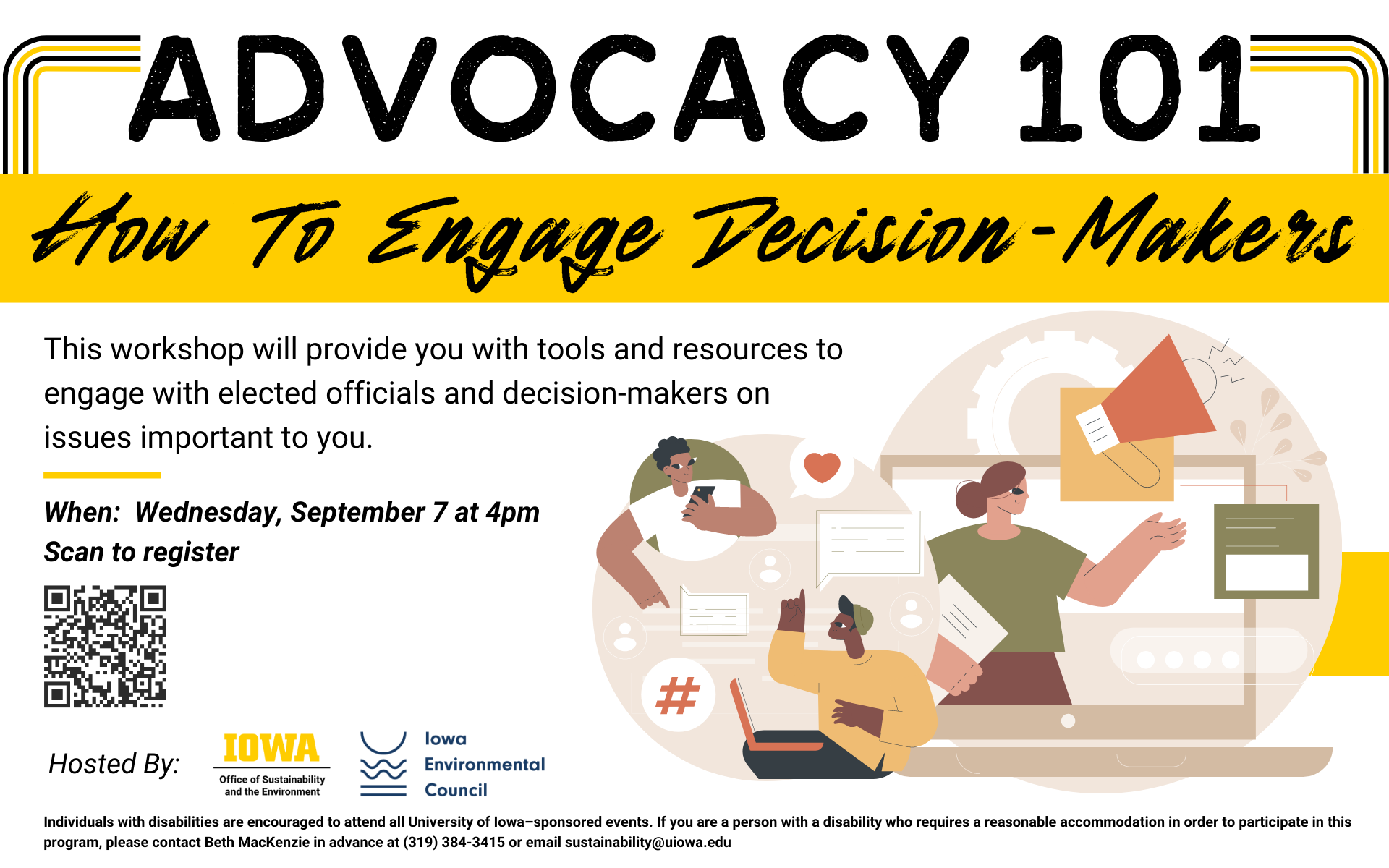 Advocacy Workshop flyer