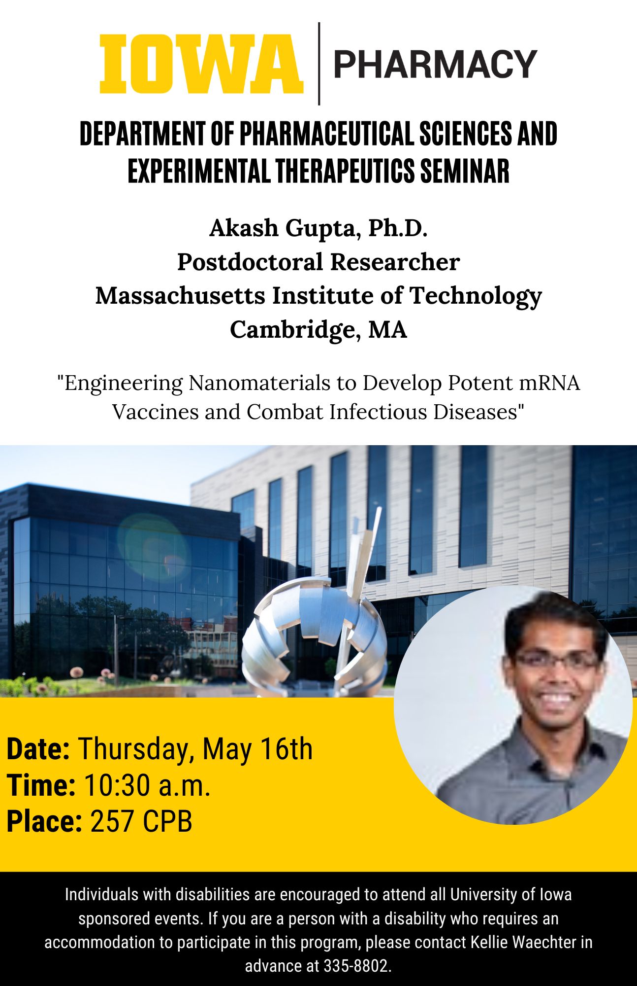 College of Pharmacy PSET Seminar: Akash Gupta, PhD