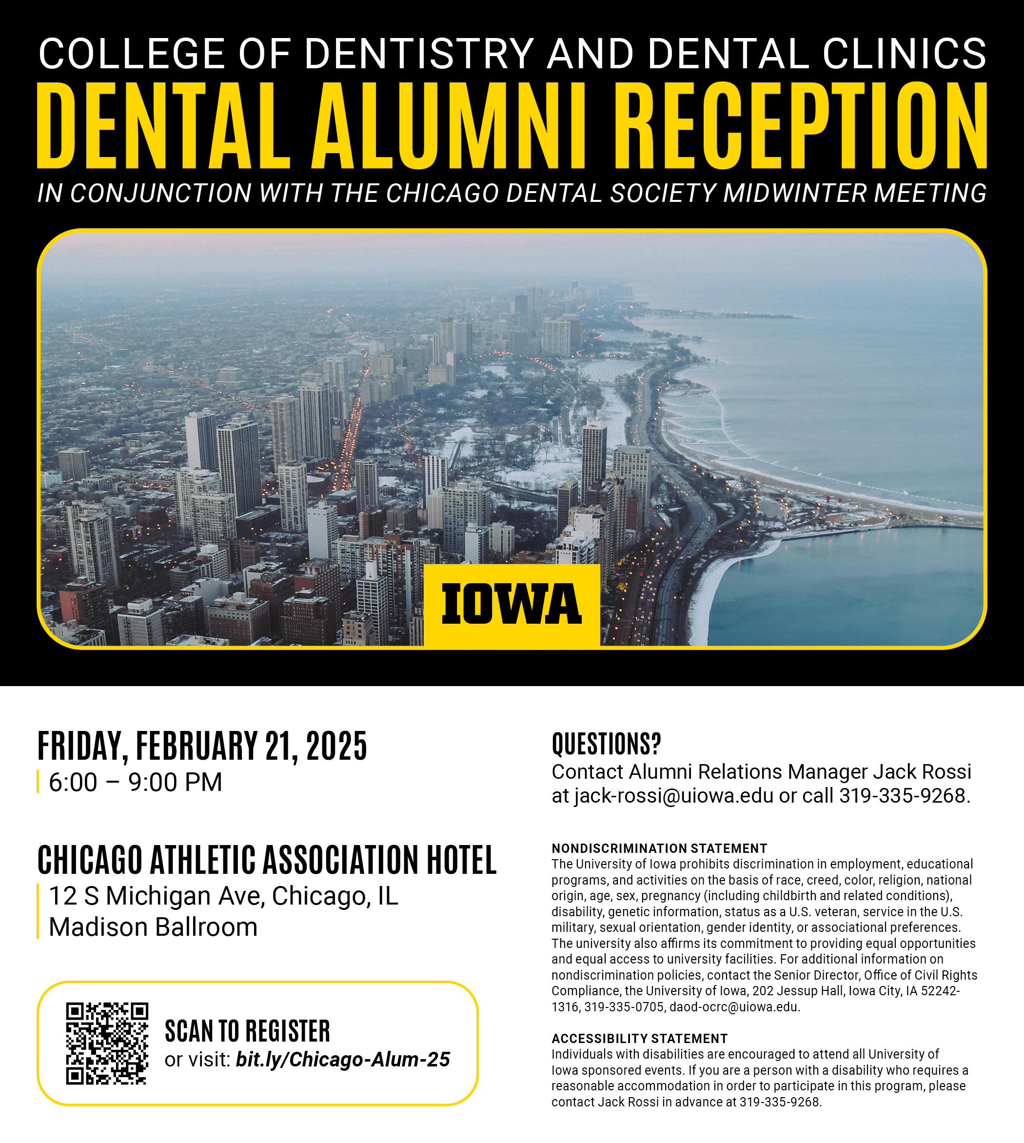 Chicago Alumni Reception postcard