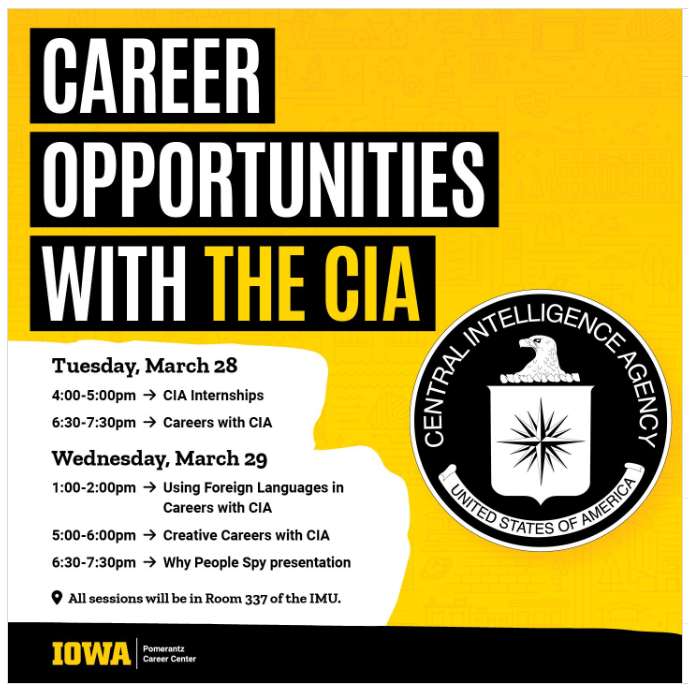 Information Session - Internships & Scholarships with CIA promotional image