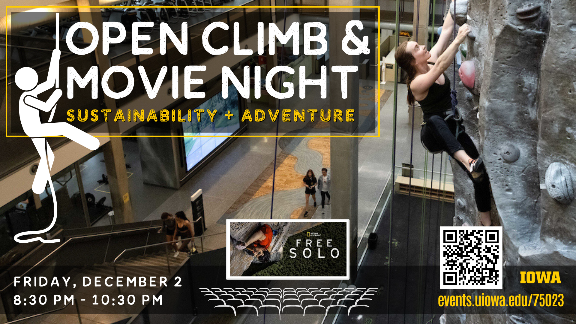 Open climb and movie