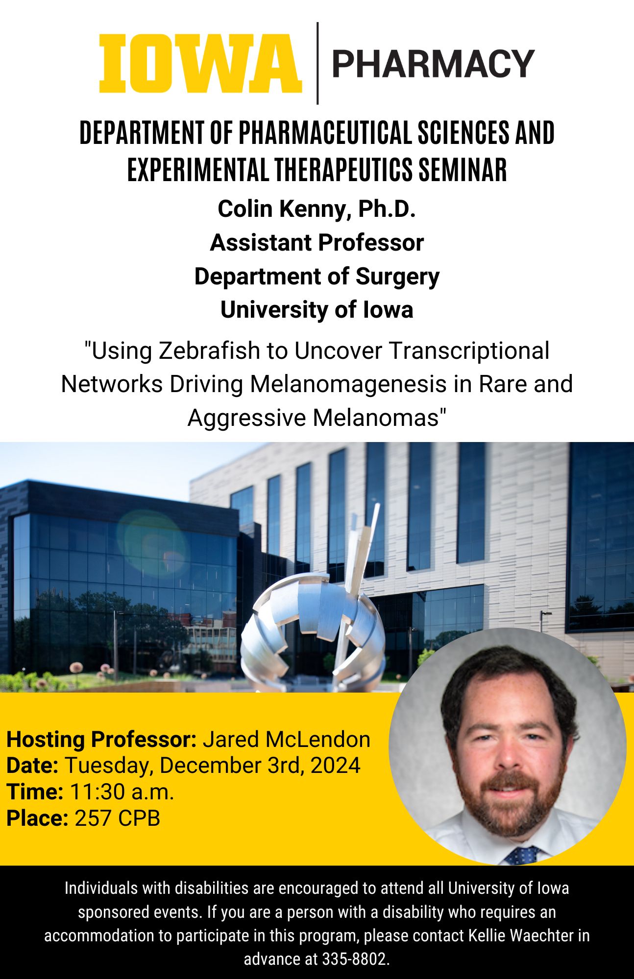 College of Pharmacy PSET Seminar: Colin Kenny