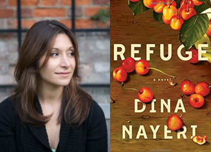 Dina Nayeri and book cover of Refuge