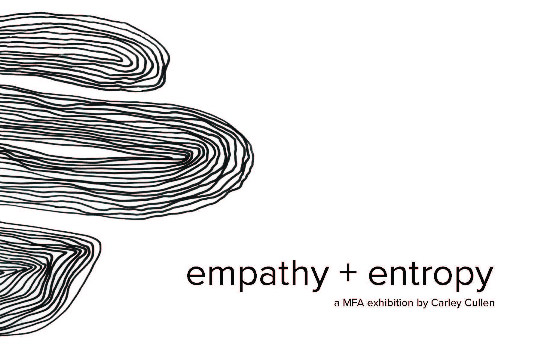 three sets of black looped lines empathy + entropy a MFA exhibition by Carley Cullen