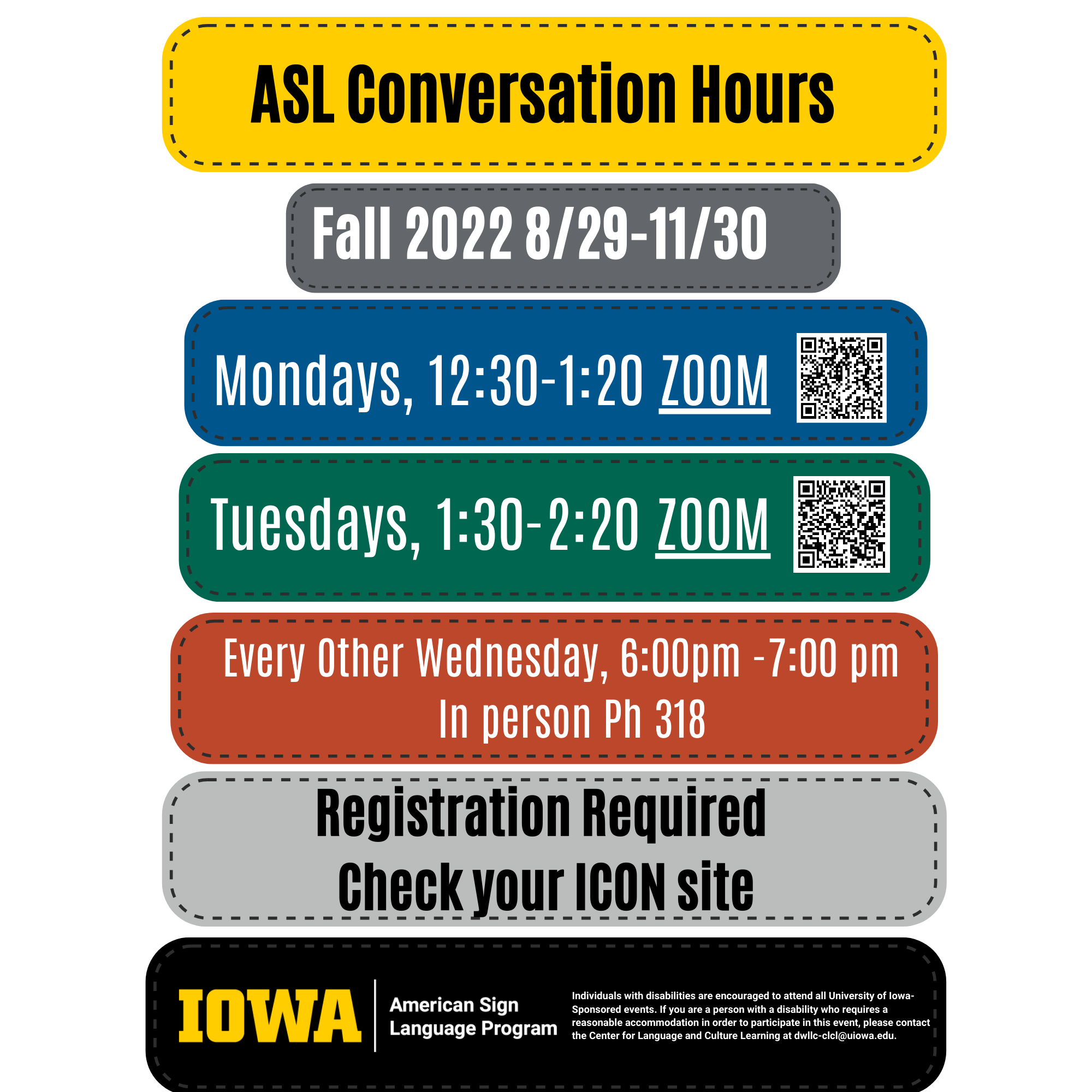 flyer for conversation hour