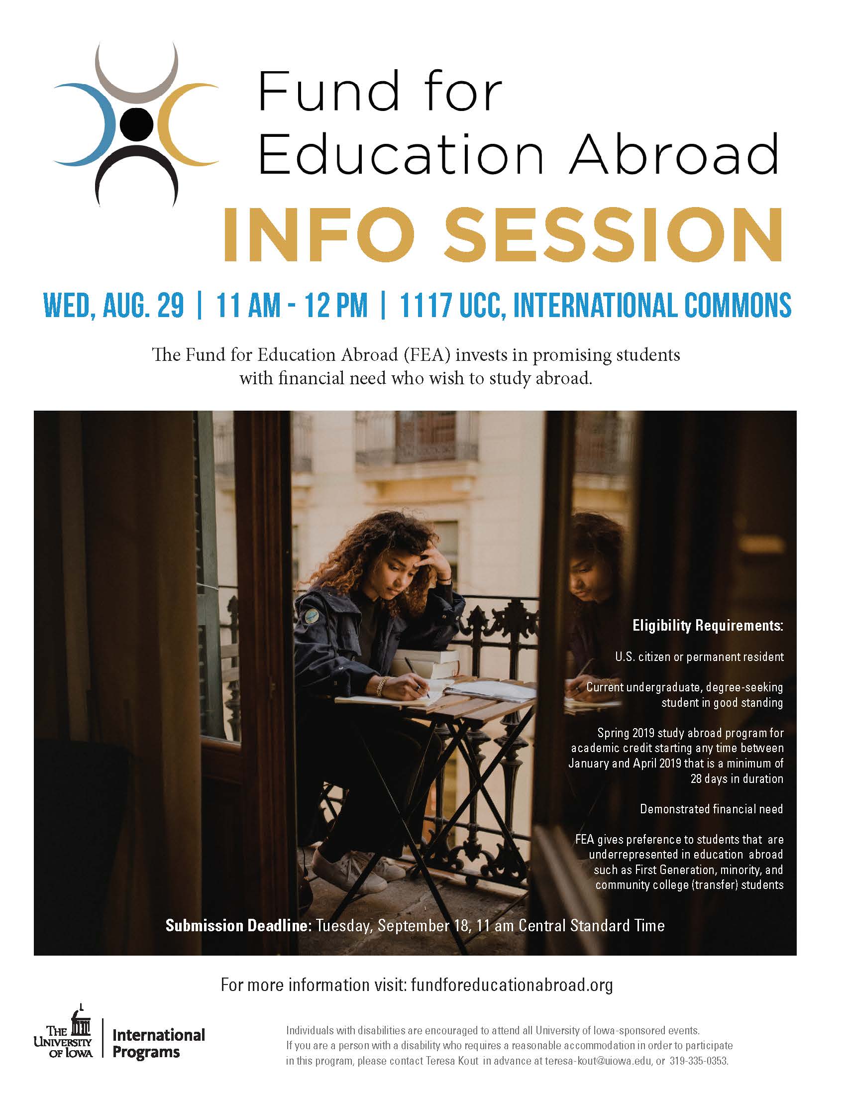 Fund for Education Abroad Info Session Poster