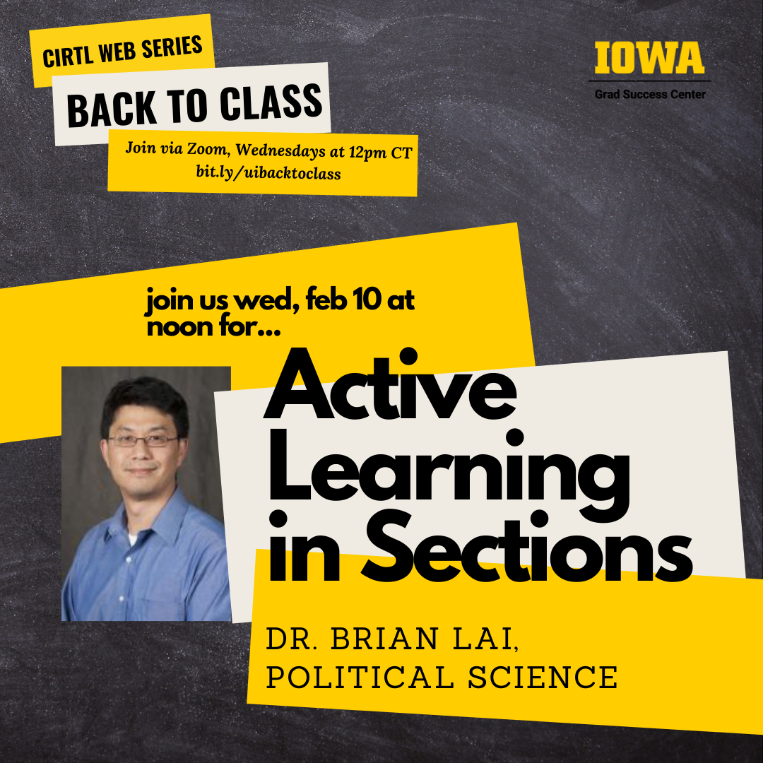 Active learning in Sections (CIRTL Back to Class Series)  promotional image
