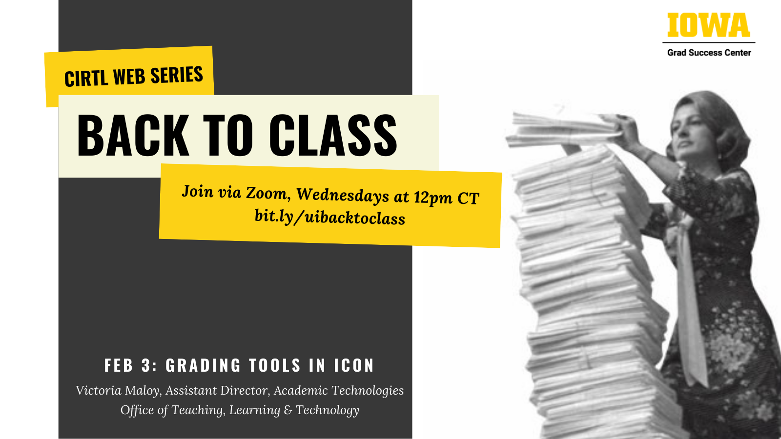 CIRTL Back to Class Series: Grading Tools in ICON promotional image