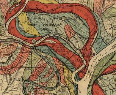 Harold Fisk's map of the Mississippi