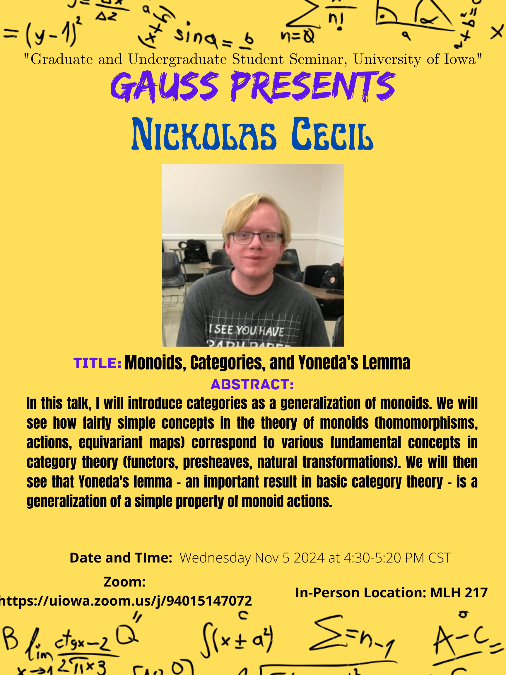 GAUSS poster of Nickolas Cecil