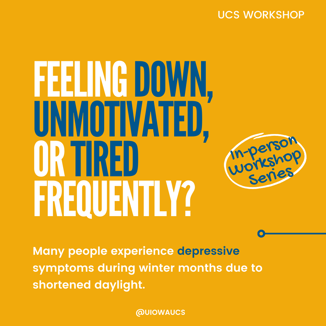Feeling down, unmotivated, or tired  frequently? Many people experience depressive symptoms during winter months due to shortened daylight.