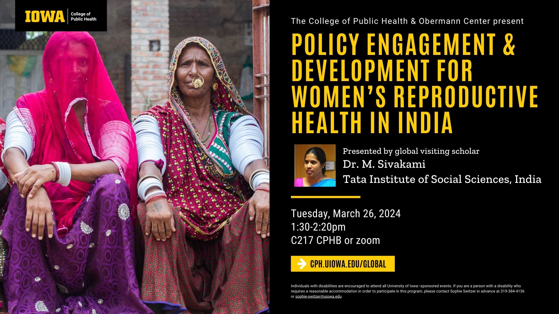 Global Visiting Scholar Presentation: Policy Engagement & Development for Women’s Reproductive Health in India promotional image