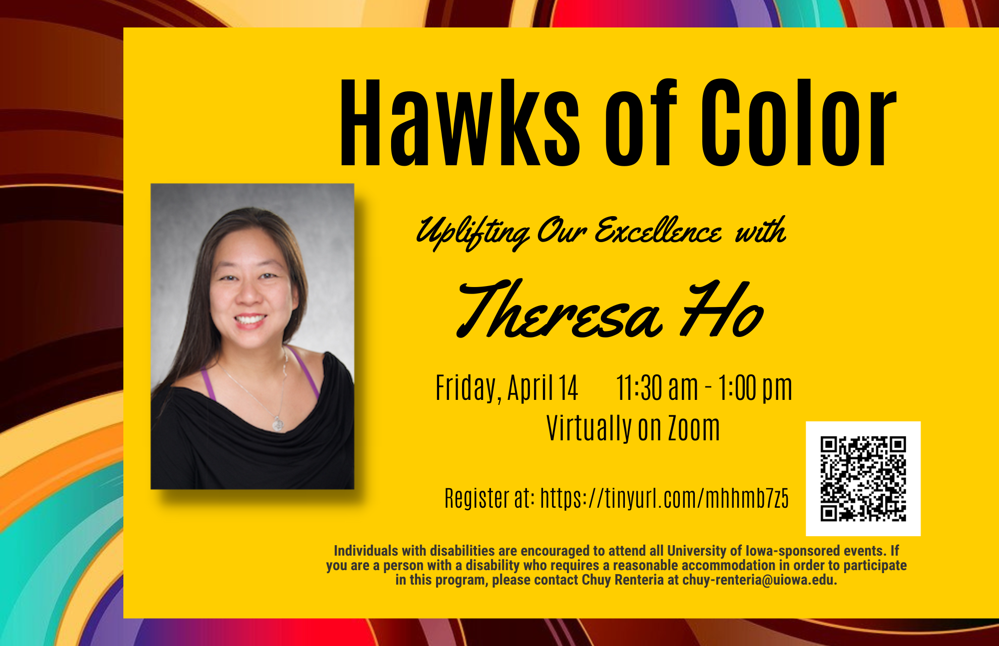 Hawks of Color flyer with Theresa Ho