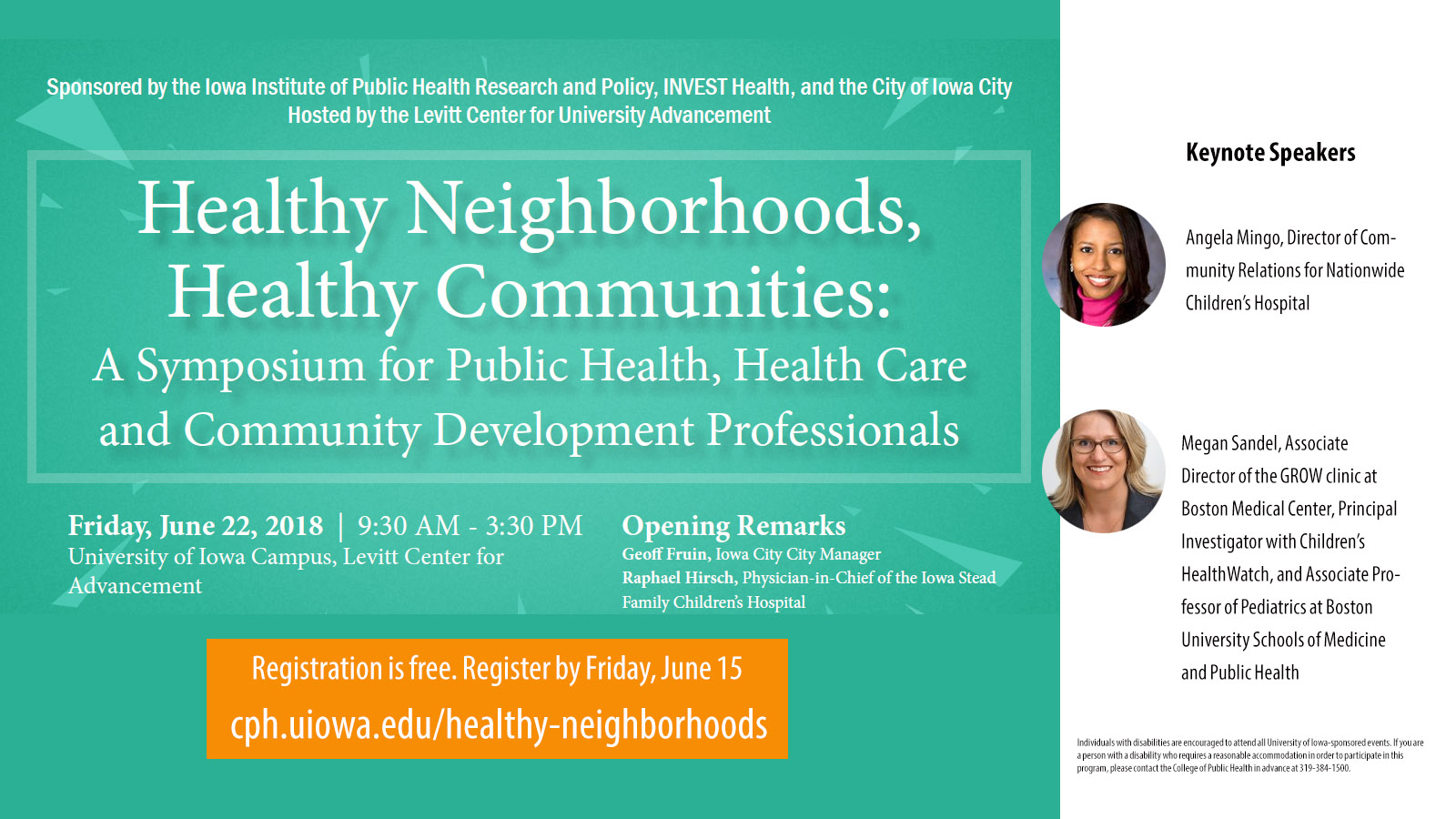 Healthy Neighborhoods, Healthy Communities Symposium promotional image