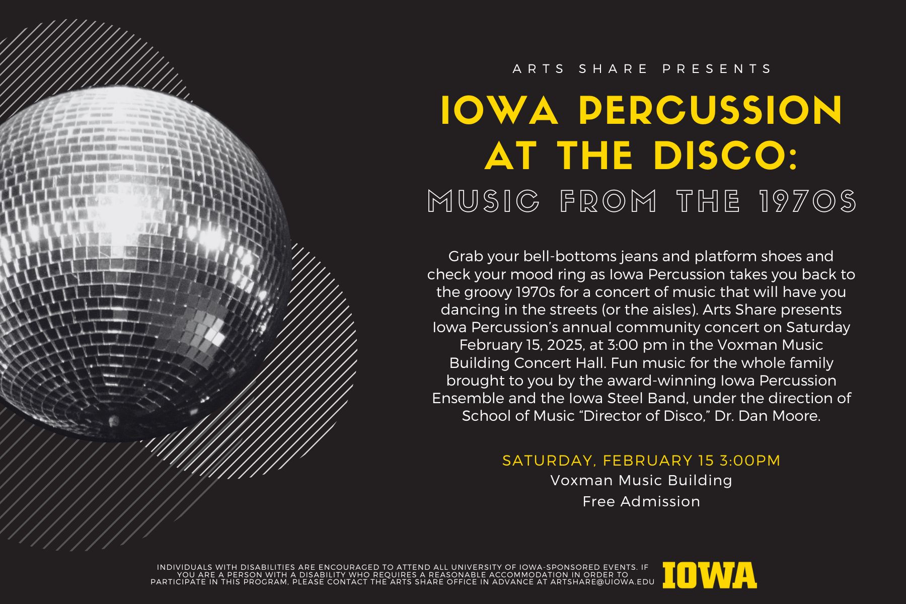 Iowa Percussion at the Disco Feb 15 2025