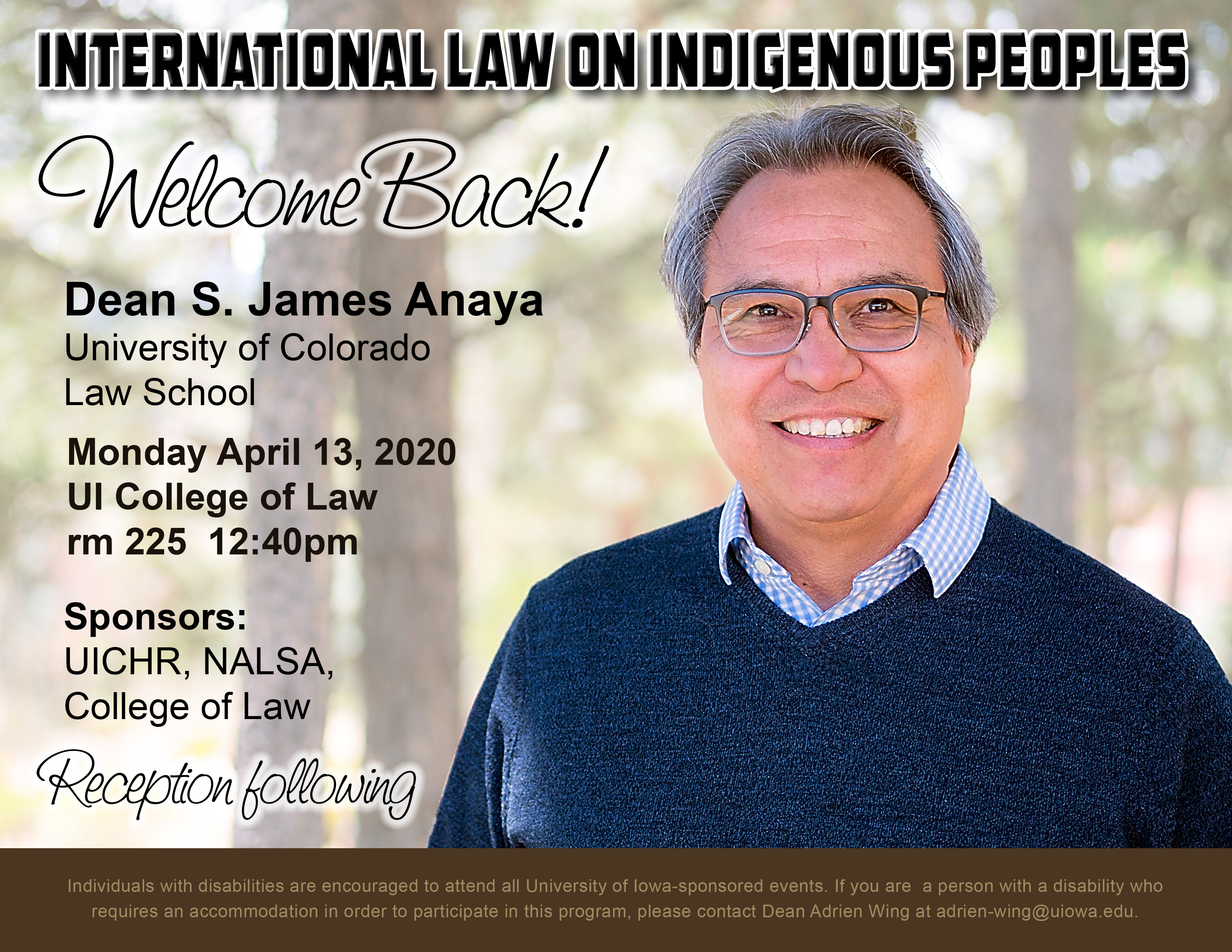 James Anaya event flyer