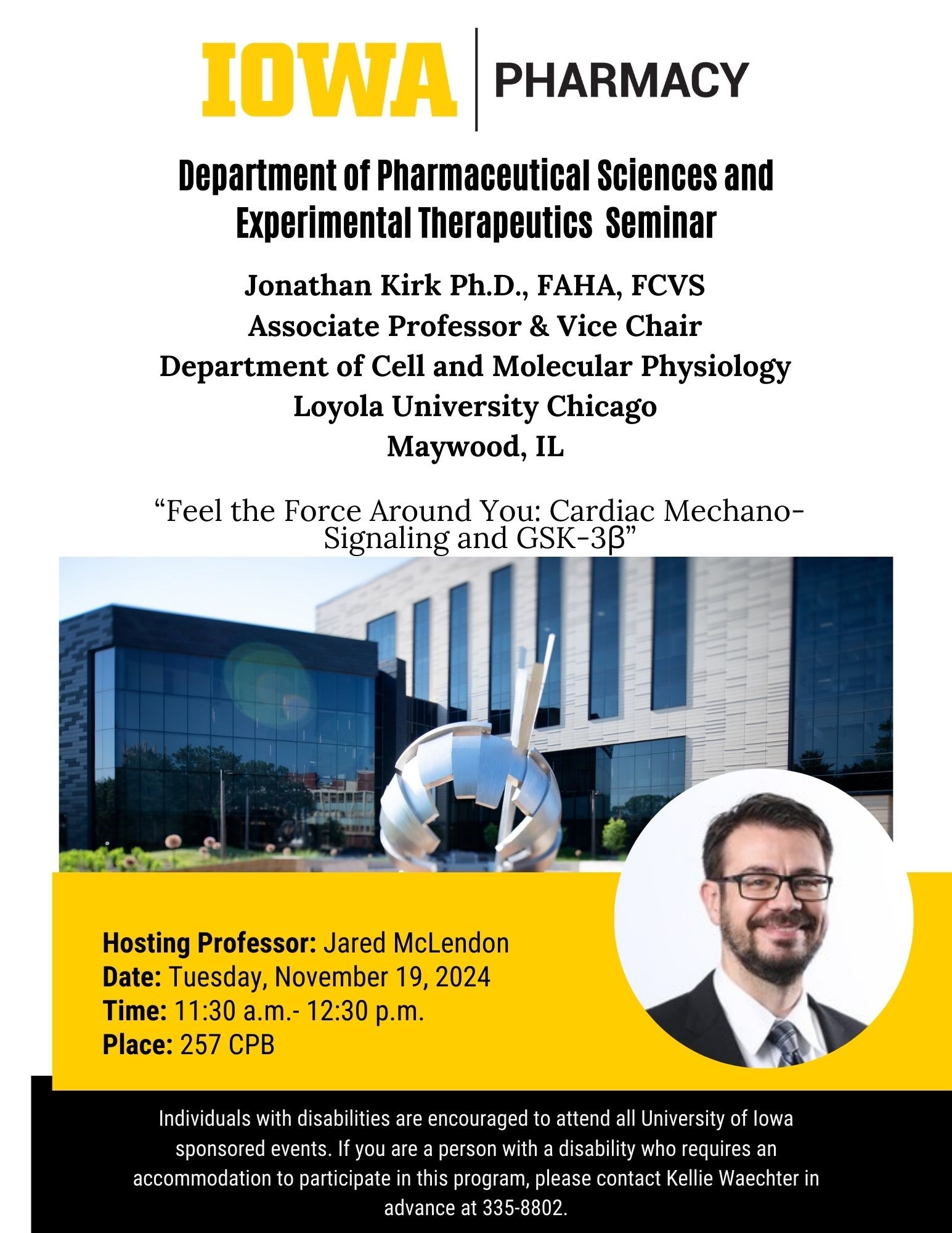 College of Pharmacy PSET Seminar: Jonathan Kirk