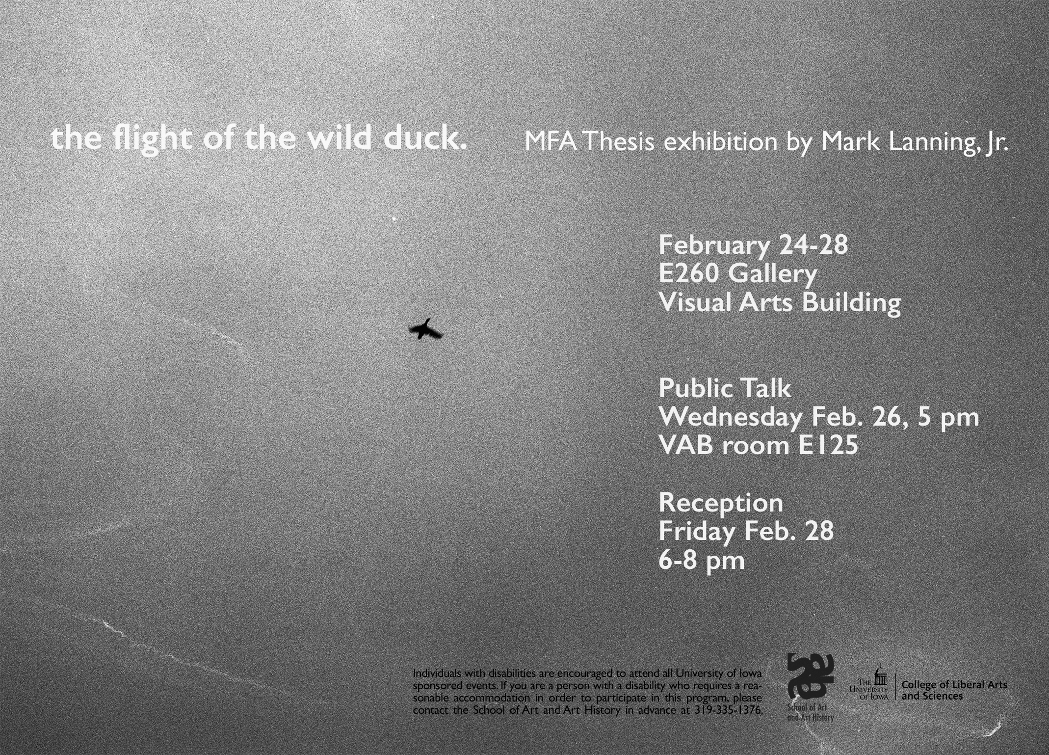 Mark Lanning Jr. MFA Exhibition Show card