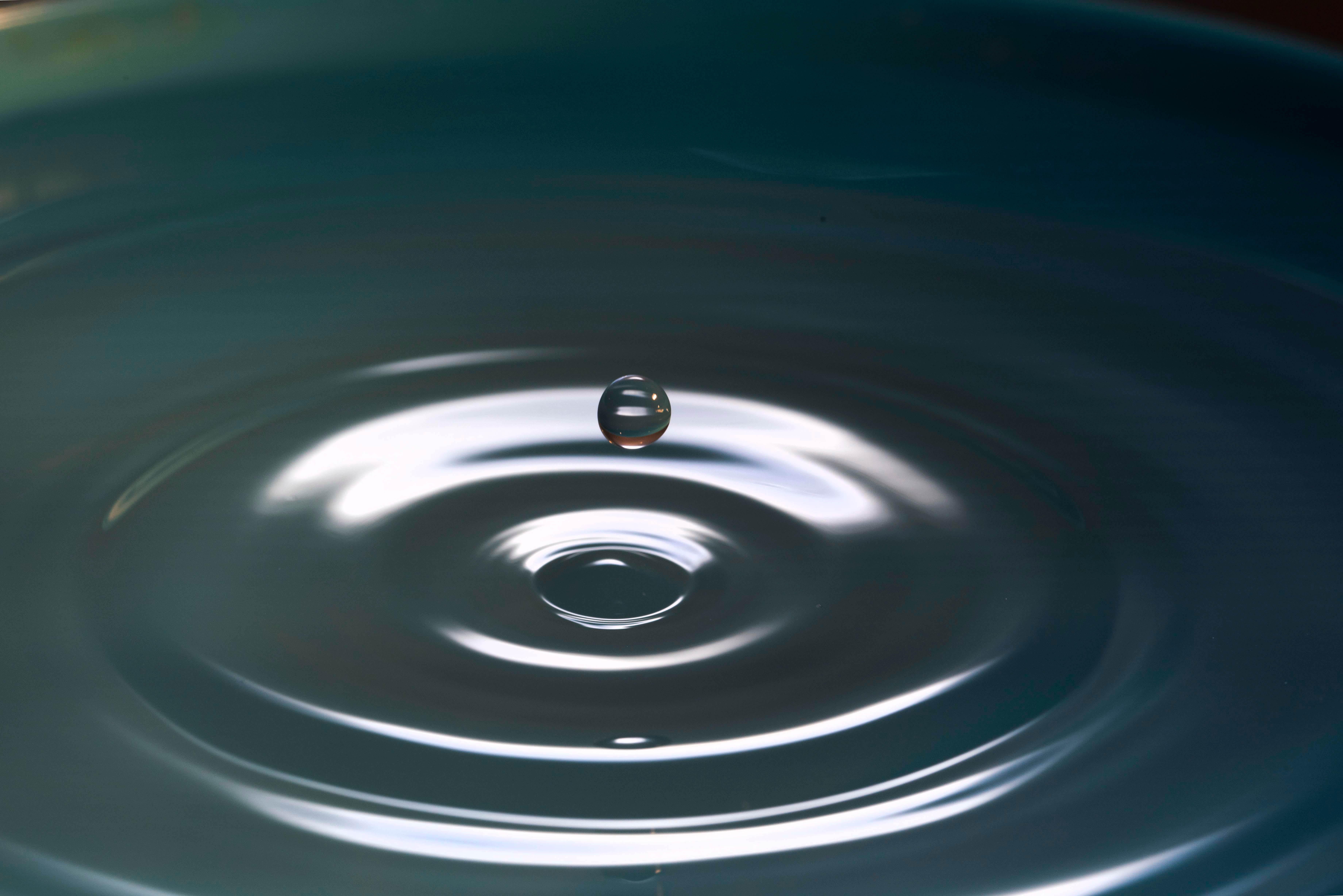 droplet in water