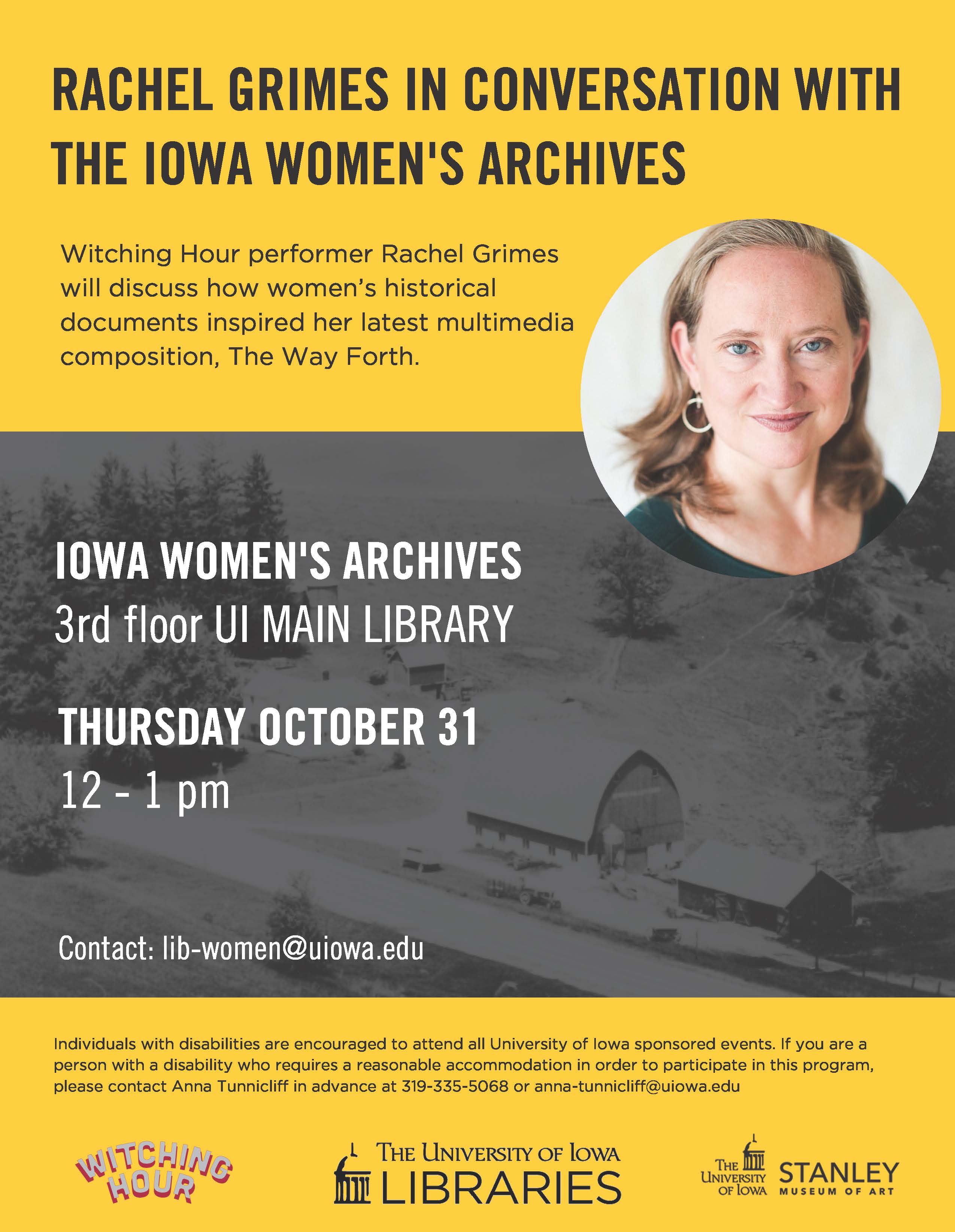 Rachel Grimes in Conversation with The Iowa Women's Archives
