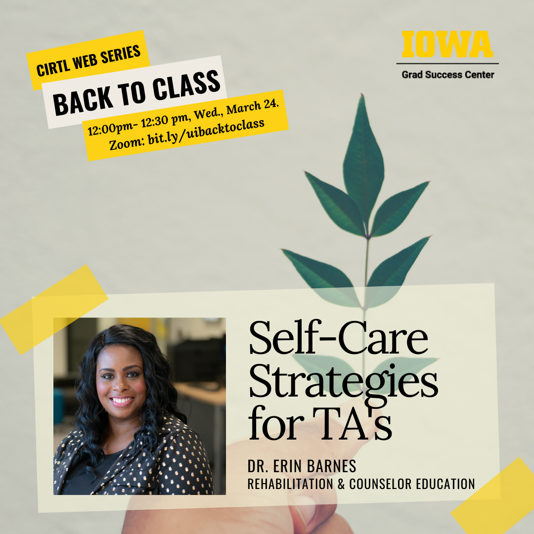 Self-Care (CIRTL Back to Class Series)  promotional image