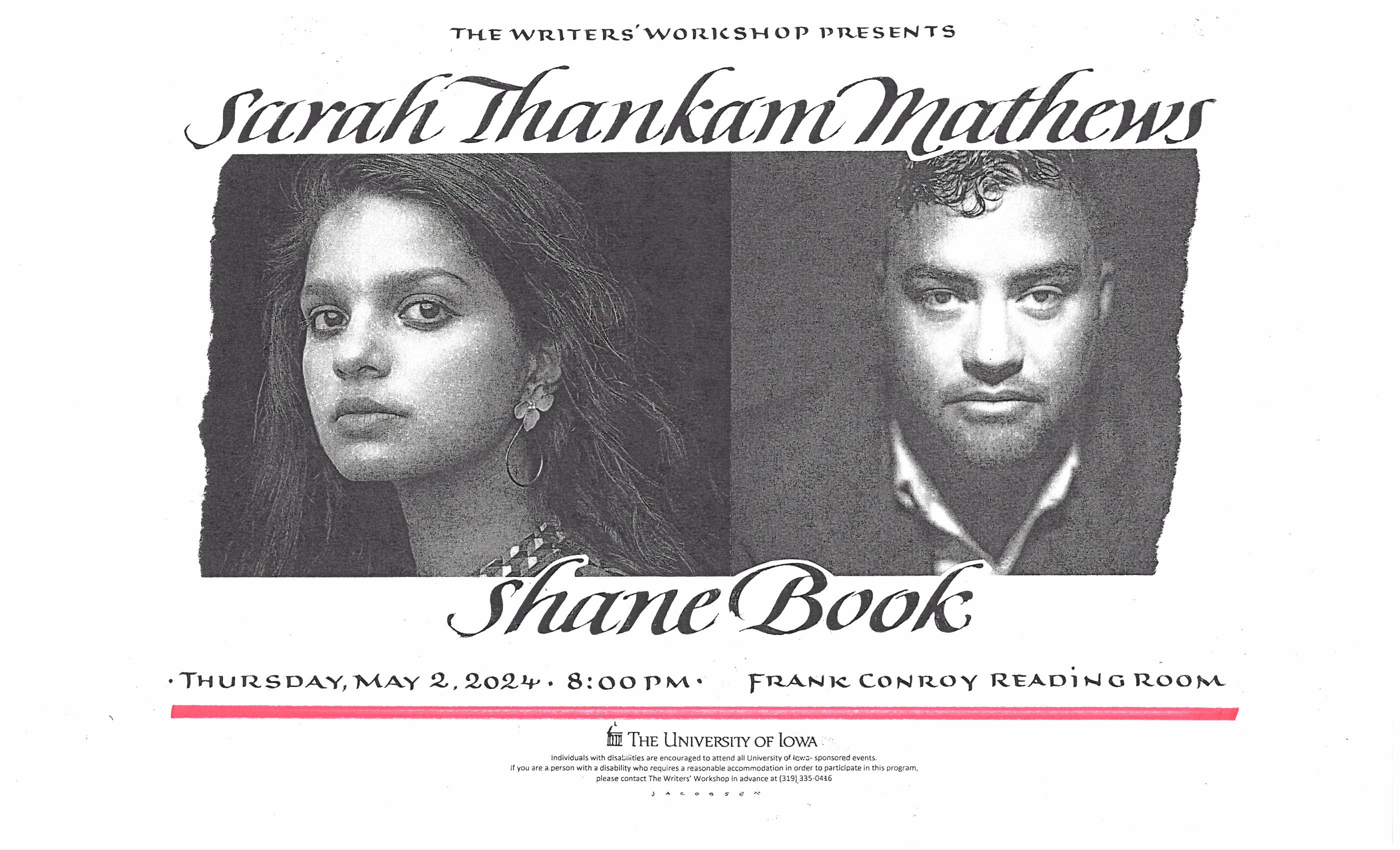 Sarah Thankam Mathews and Shane Book poster
