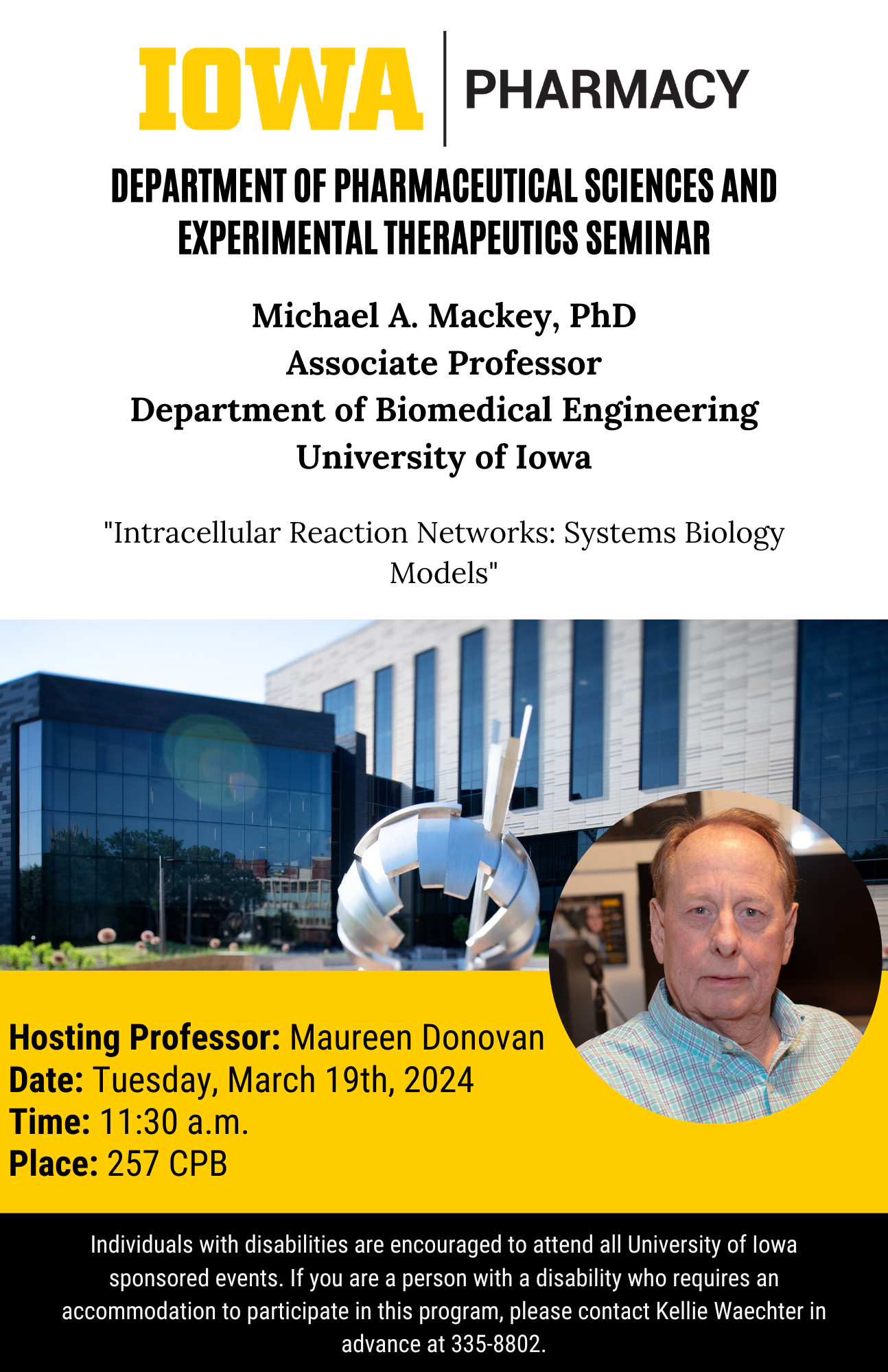 College of Pharmacy PSET Seminar: Michael Mackey, PhD