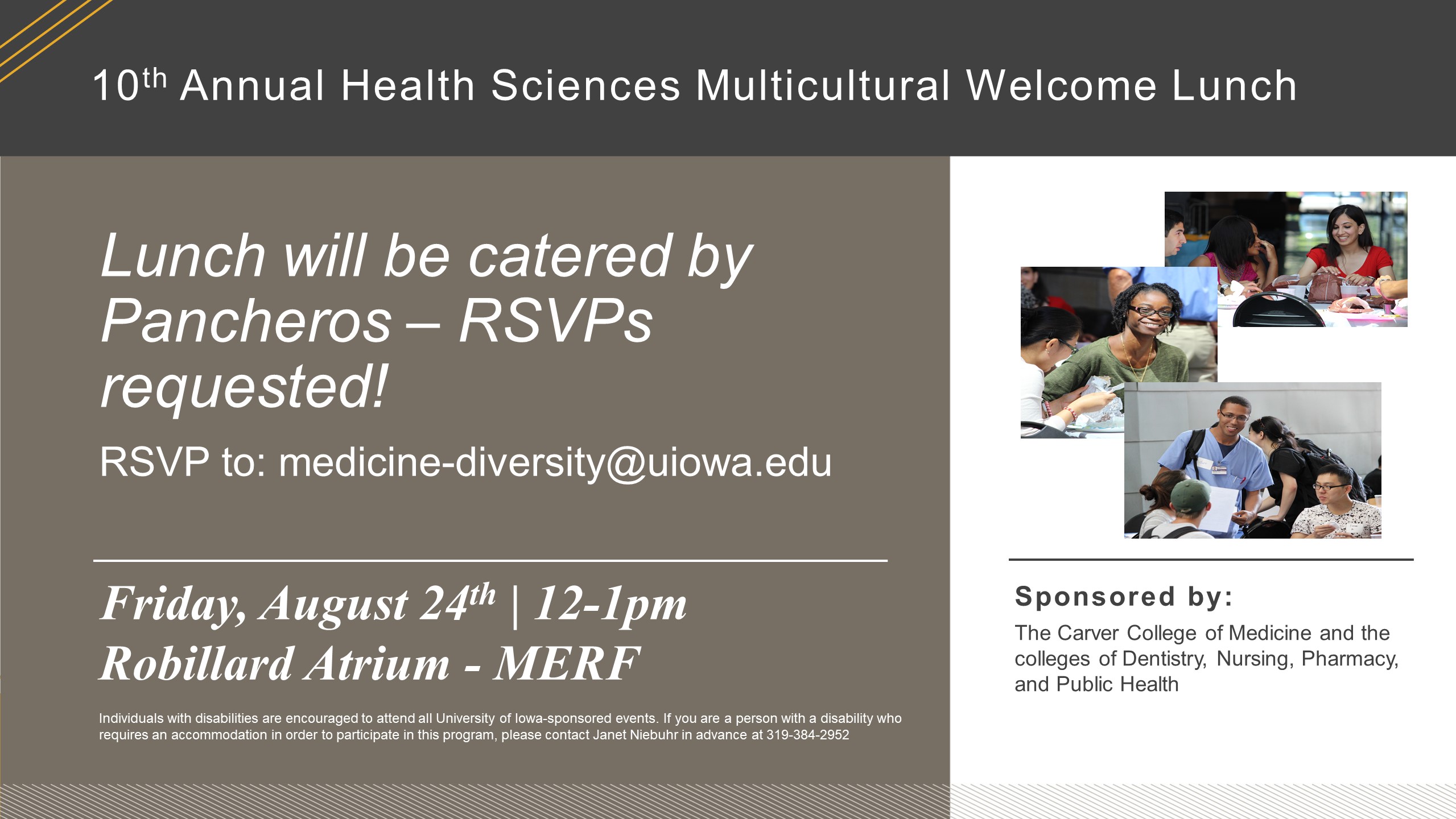 10th Annual Health Sciences Multicultural Welcome Lunch promotional image