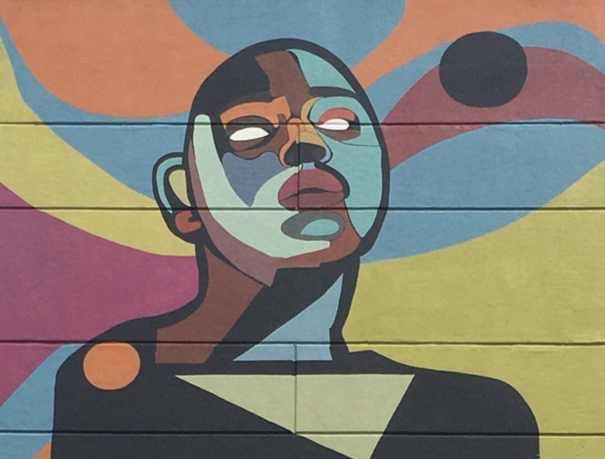 Portion of a mural in Iowa City