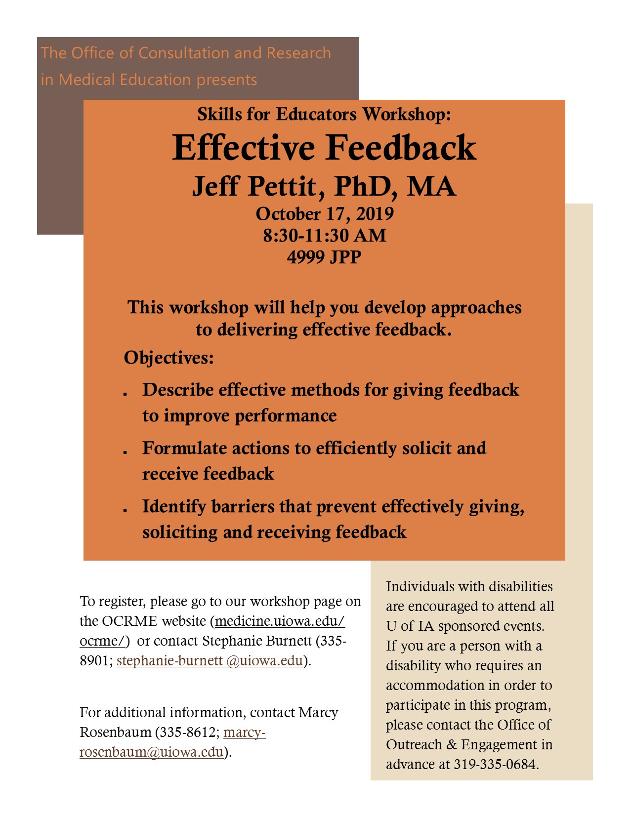 Skills for Educators Workship Series: Effective Feedback promotional image