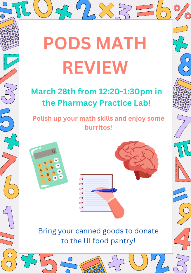 College of Pharmacy PODS Math Review