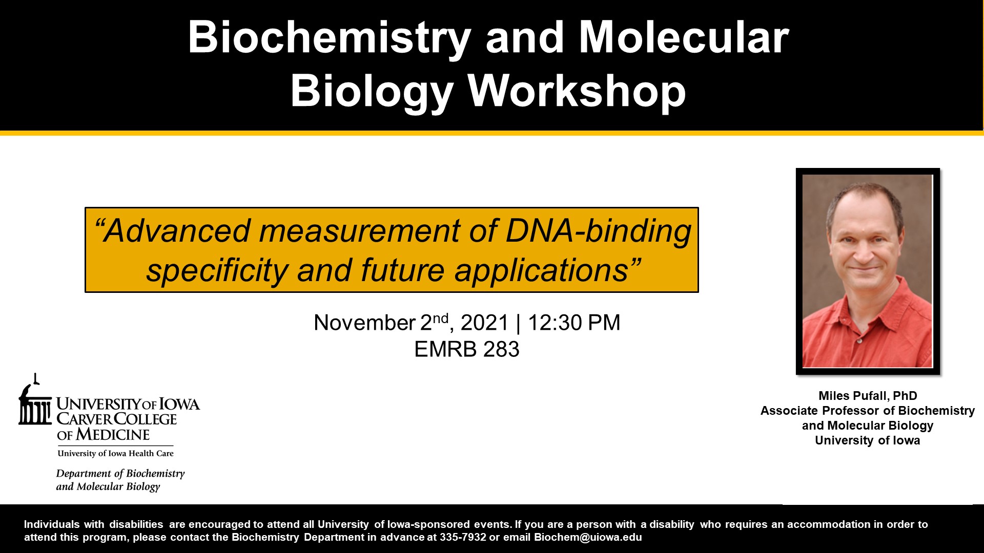 Biochemistry Workshop promotional image