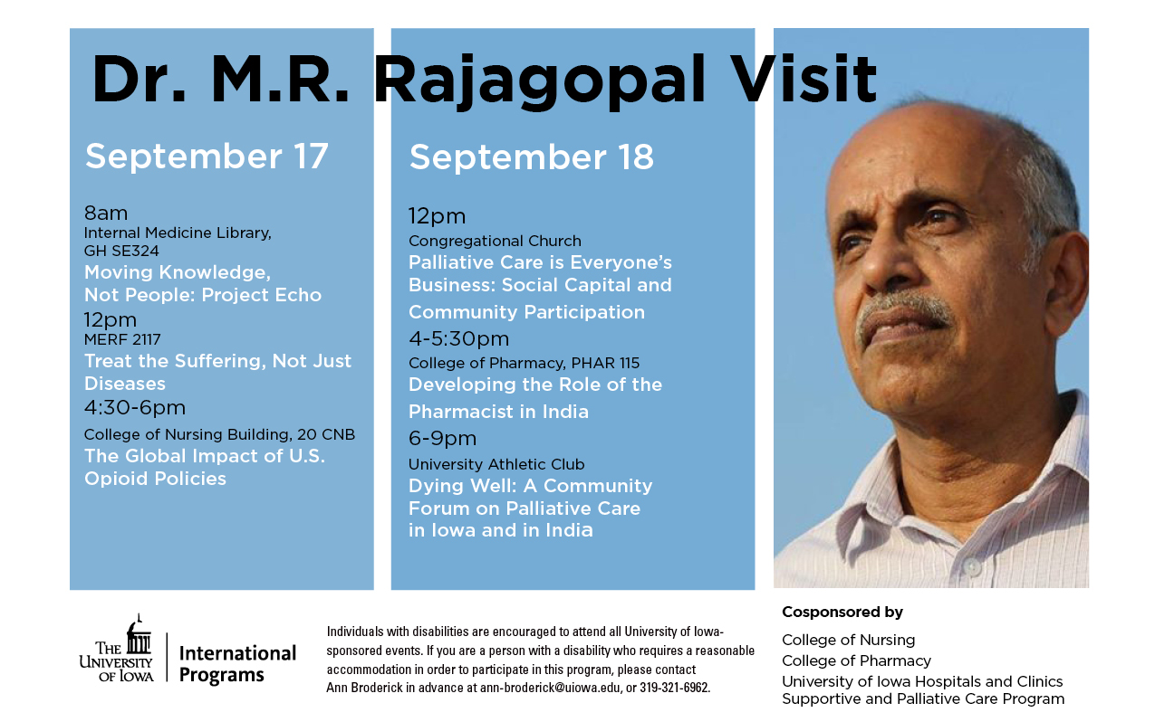 Dr. M.R. Rajagopal Visit Poster