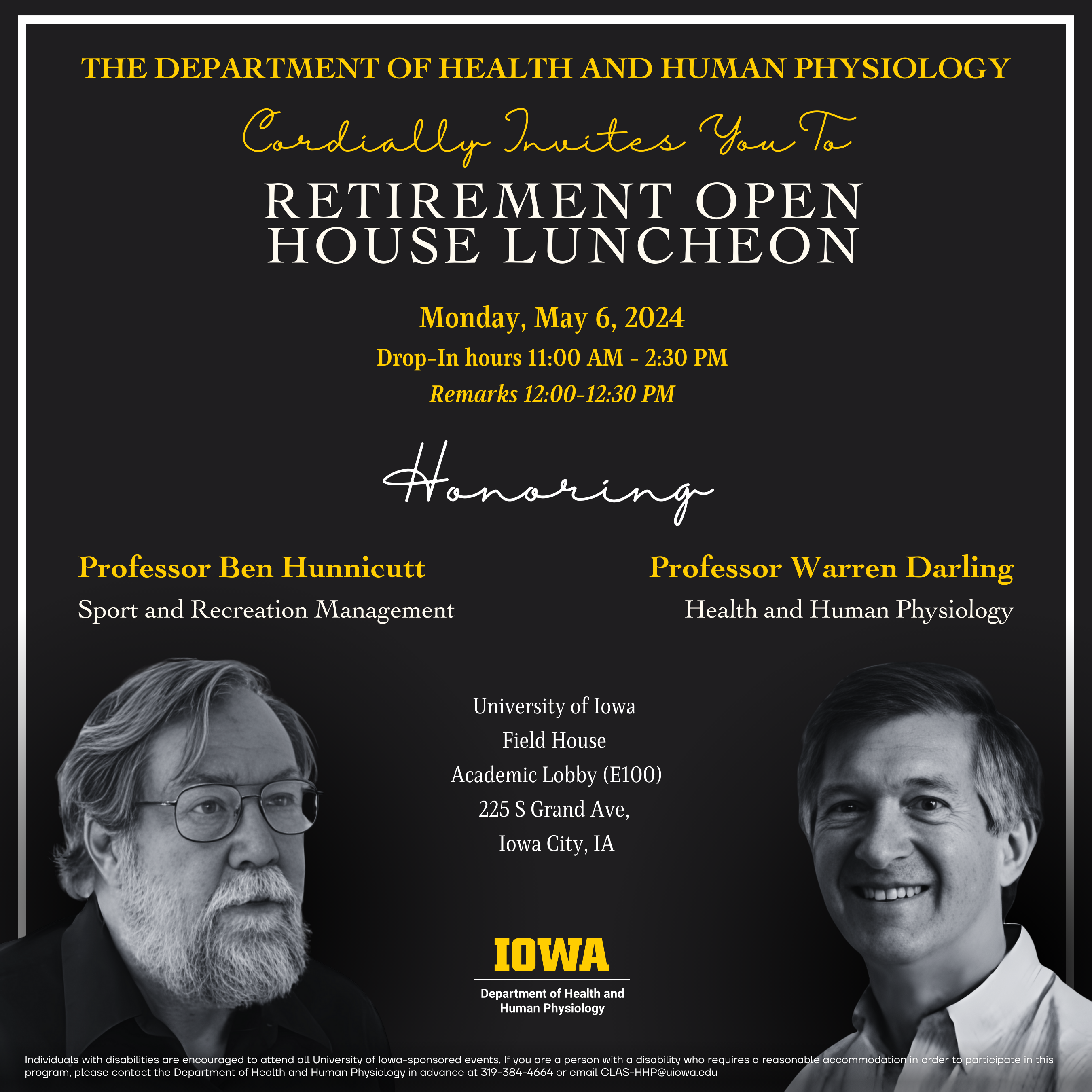 Retirement Luncheon - Prof. Ben Hunnicutt & Prof. Warren Darling