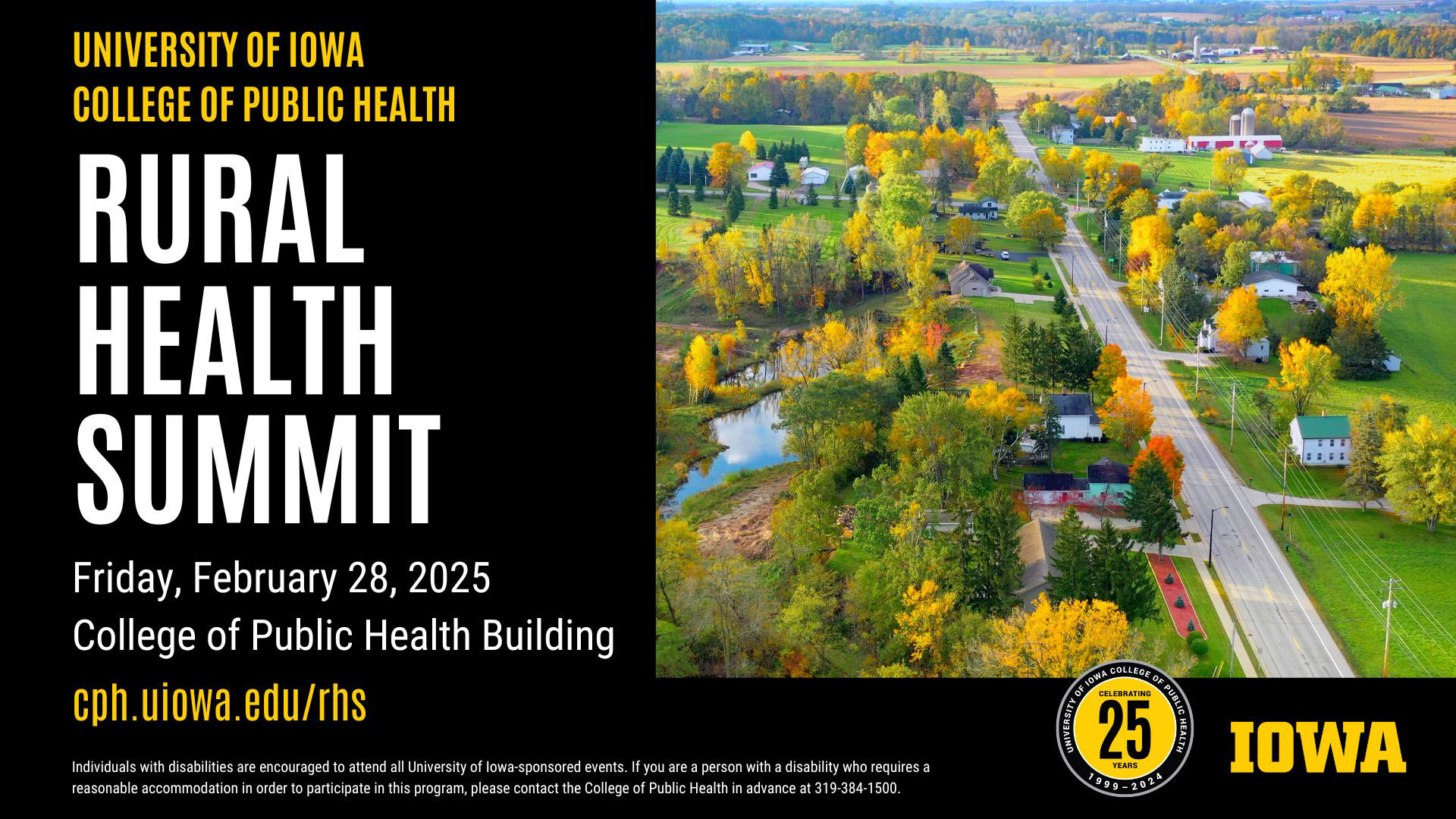 University of Iowa College of Public Health Rural Health Summit is Feb. 28, 2025 in CPHB