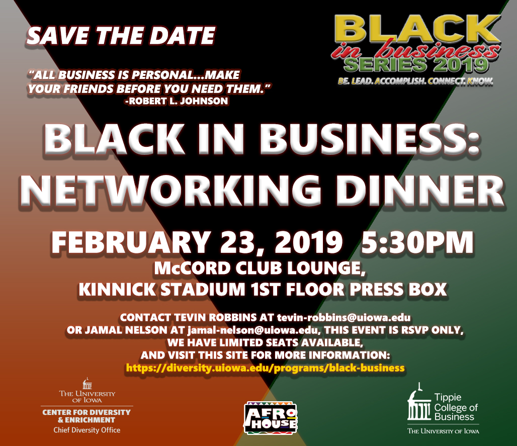Black in Business Series: Networking Dinner 2019 promotional image