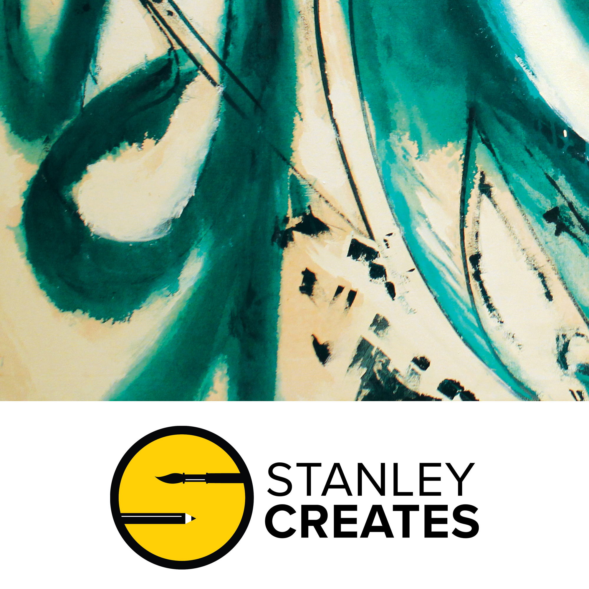 Green swirls above an icon that reads "Stanley Creates"