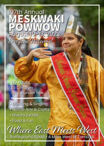 flyer for the 107th Annual Meskwaki Powwow