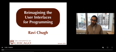 First slide from 1/28 Colloquium by Ravi Chugh