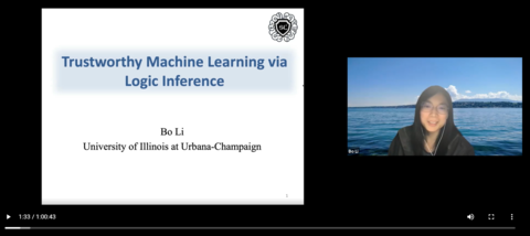 First slide from 11/19 Colloquium - Trustworthy Machine Learning via Logic Inference
