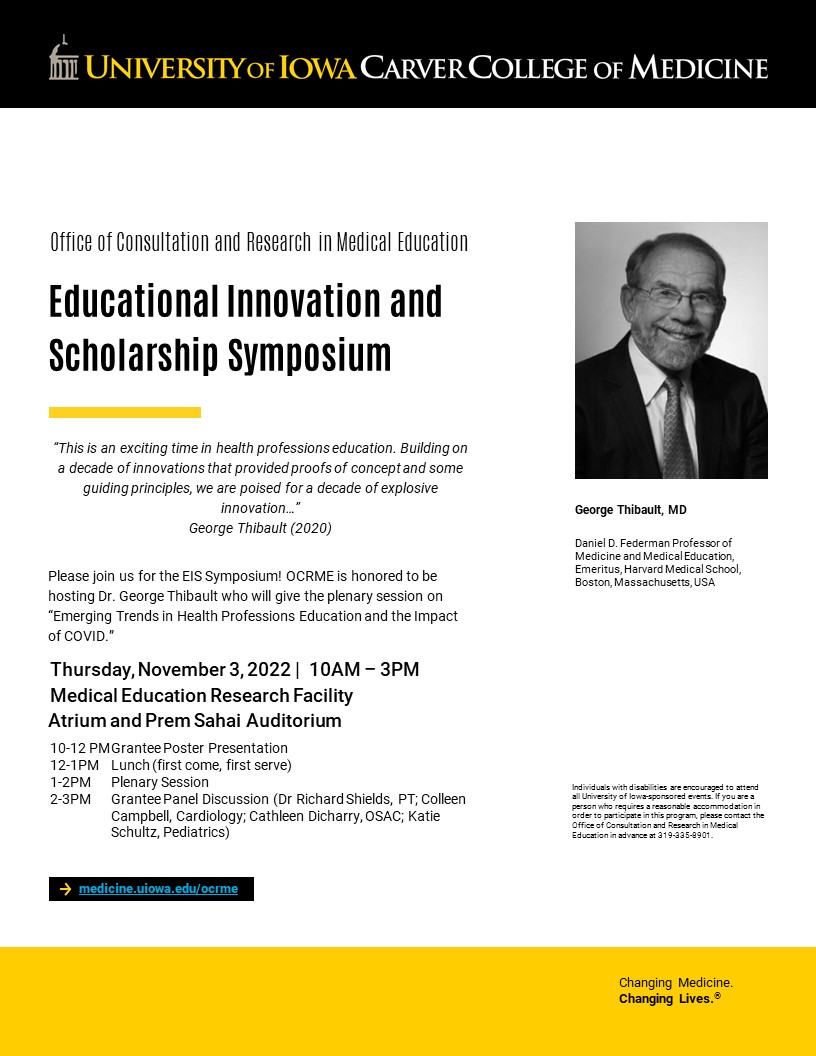 Educational Innovation and Scholarship Symposium promotional image