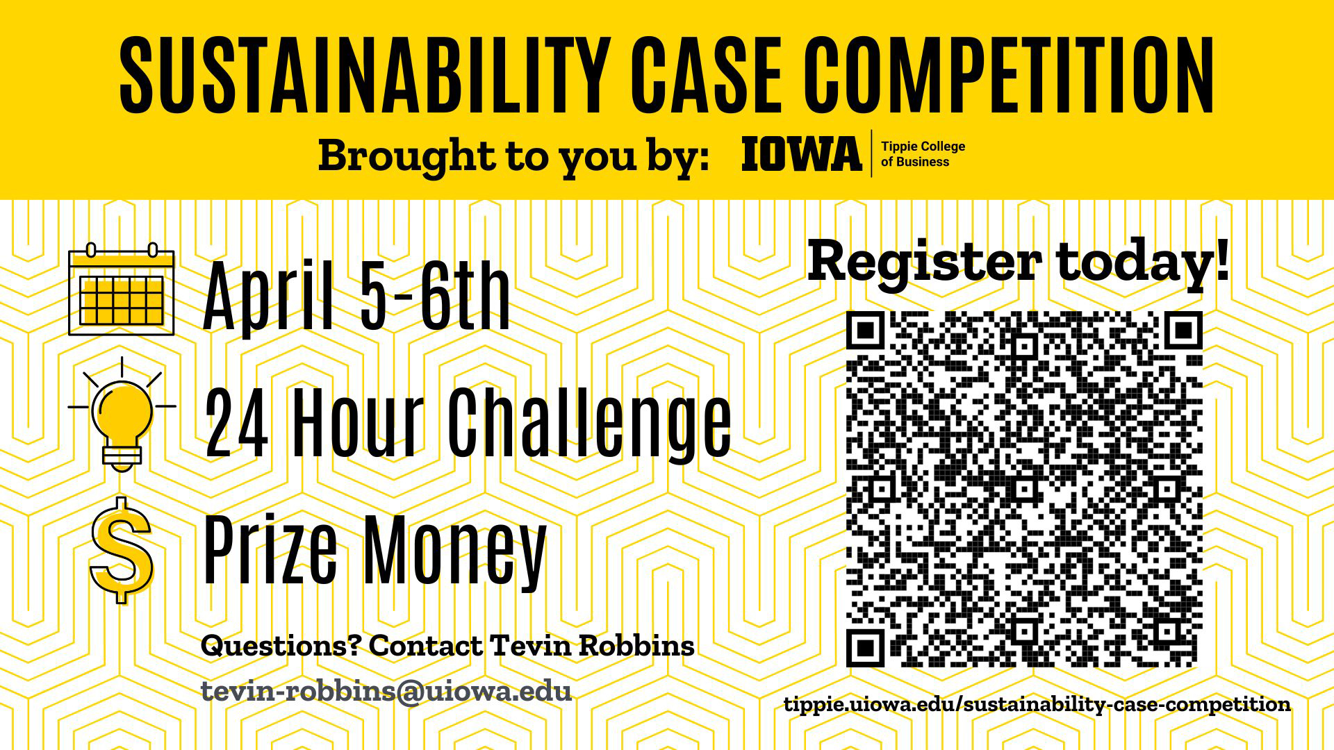 Tippie Sustainability Case Competition, April 5-6