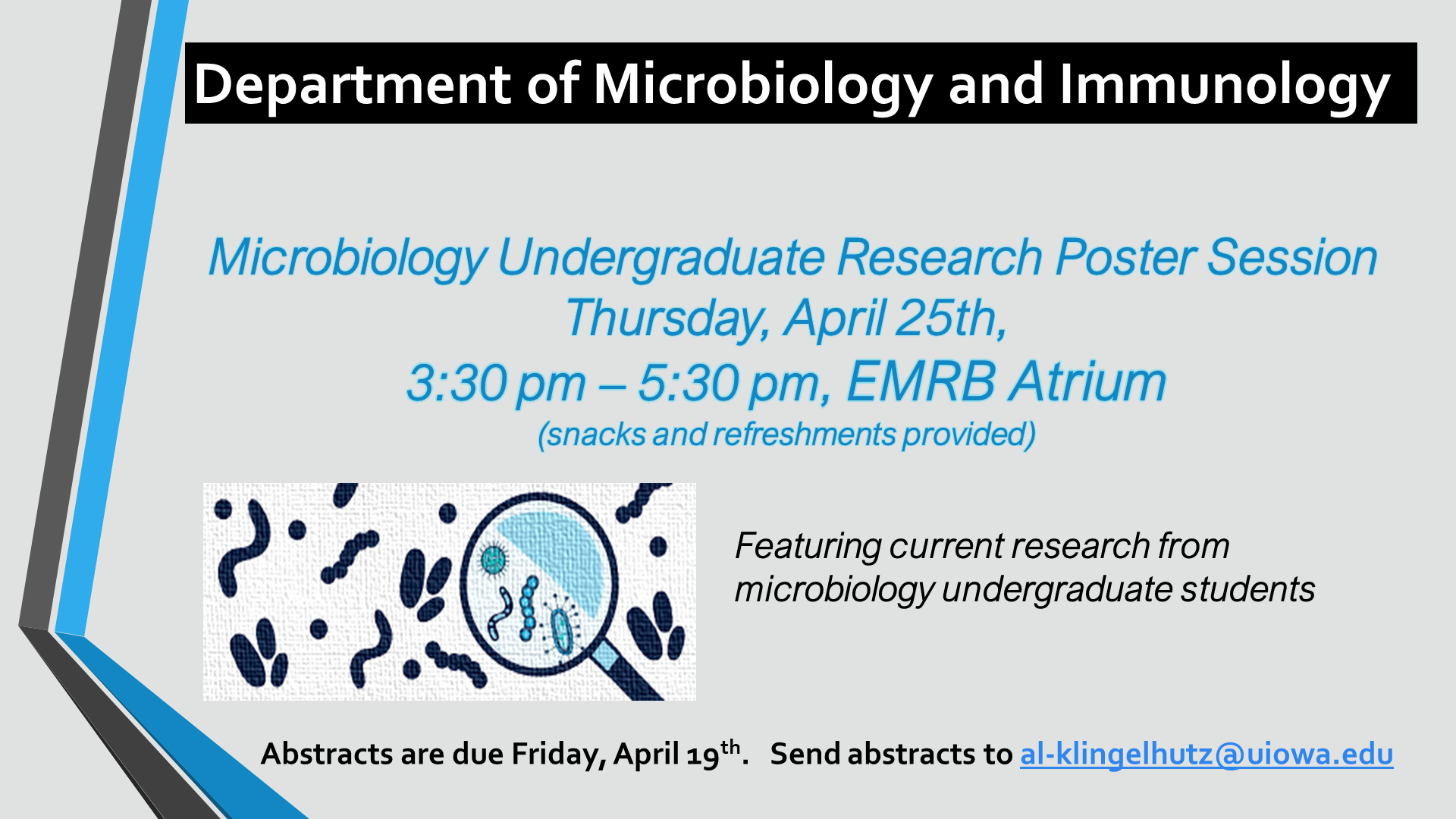 Spring Microbiology Undergraduate Poster Session promotional image