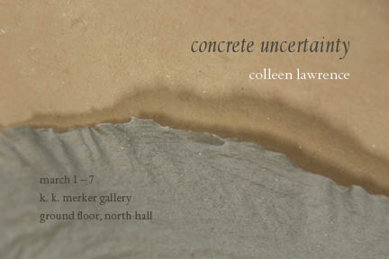Concrete Uncertainty Colleen Lawrence poster