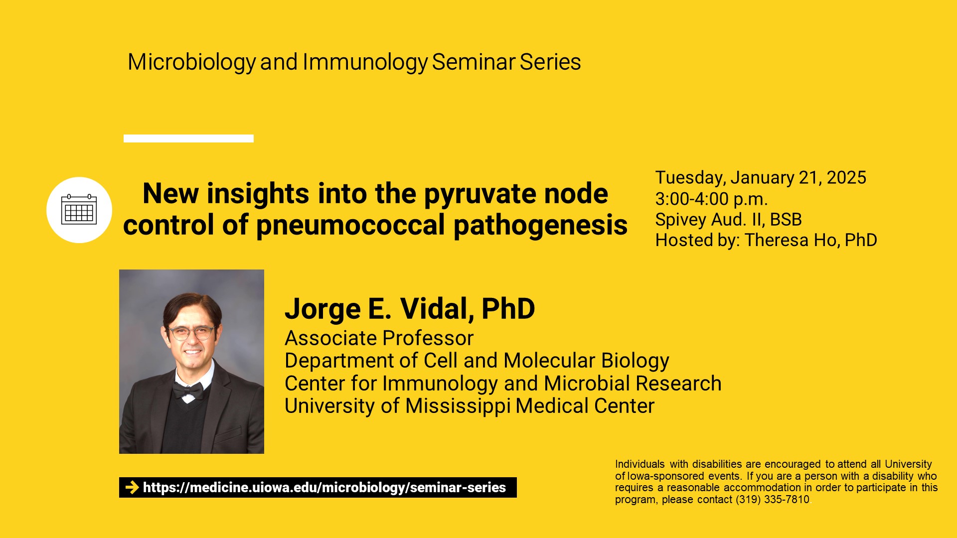 Seminar Series: Jorge Vidal, PhD